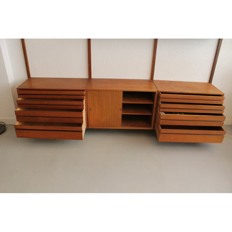 Vintage wall shelving system by Poul Cadovius for Cado House - 1960s