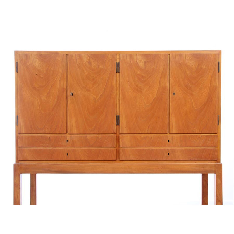 Vintage Scandinavian Cabinet in Elmwood - 1960s