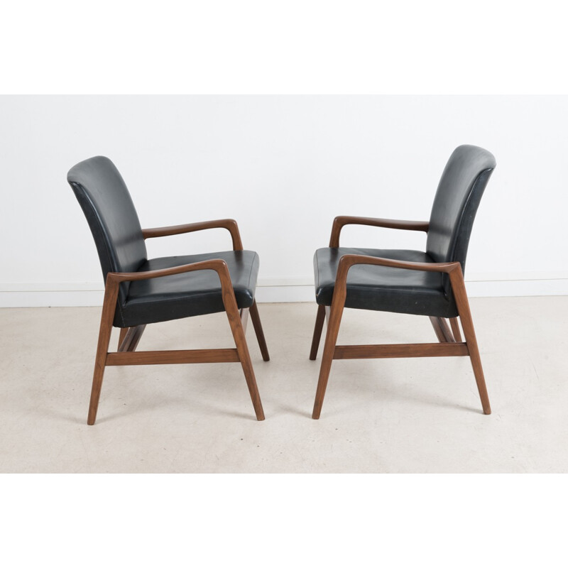 Pair of armchairs modular into chairs - 1950s