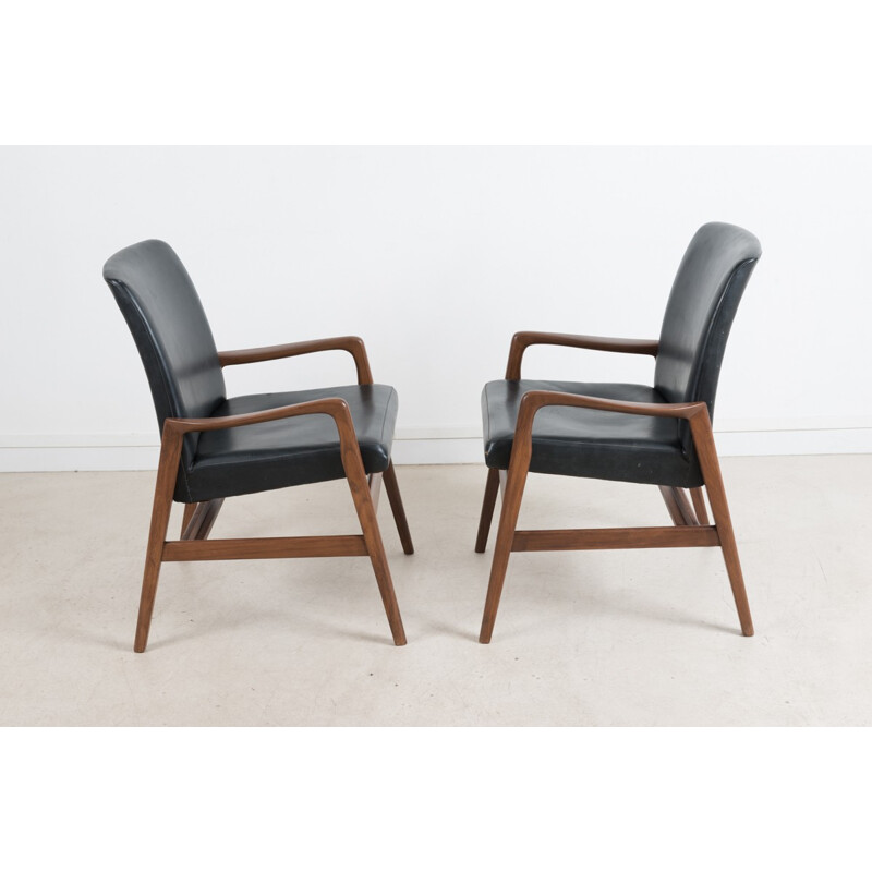Paire de fauteuils modulable en chaise - 1950
