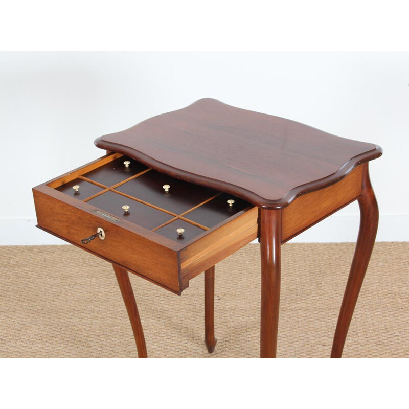 Scandinavian vintage mahogany sewing box by Frits Henningsen - 1940s