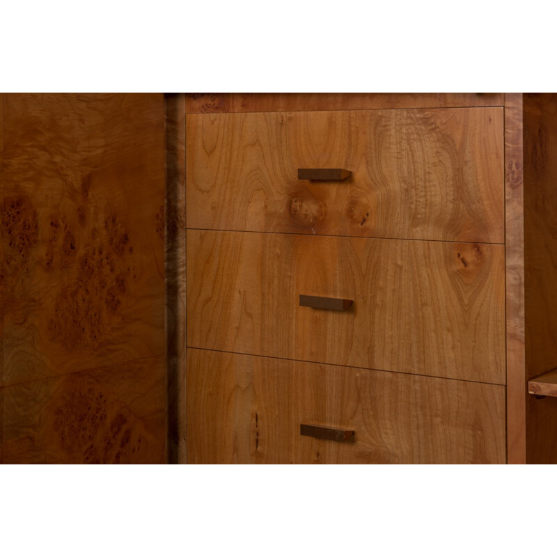 Veneered Elm and brass sideboard 1960s