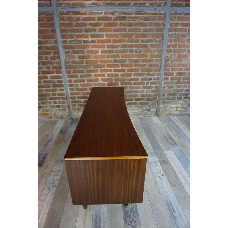 Curved sideboard made of Rosewood and wood by Zebrano - 1960s
