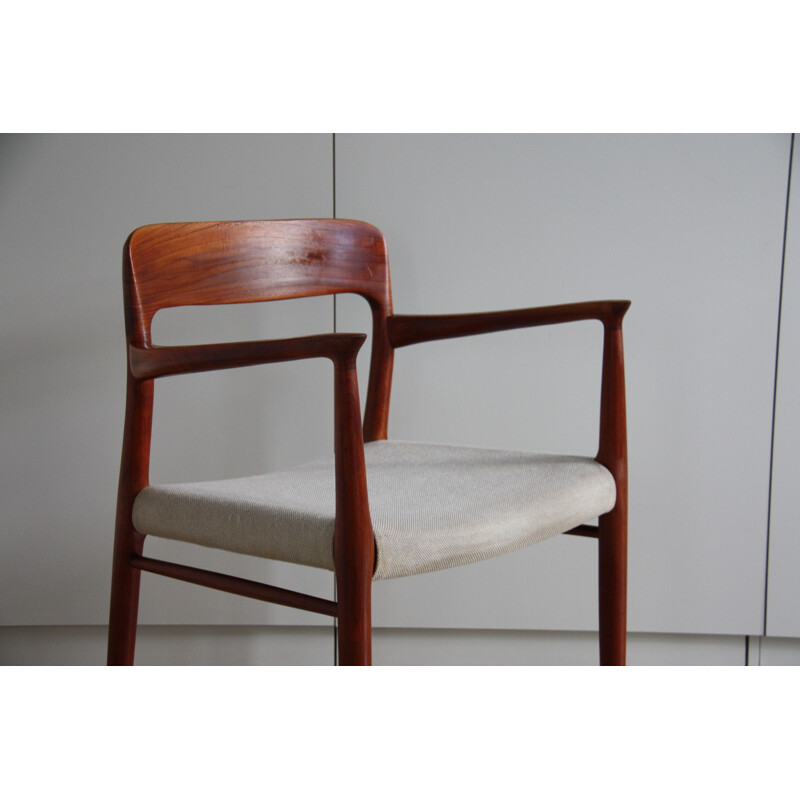 Vintage dining chair in teak with armrests, Model 56 by Niels Otto Möller for J.L.Möbelfabrik, Denmark - 1960s 