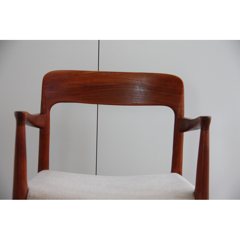 Vintage dining chair in teak with armrests, Model 56 by Niels Otto Möller for J.L.Möbelfabrik, Denmark - 1960s 