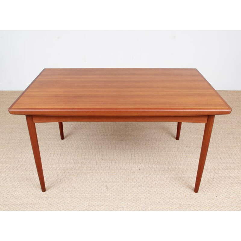 Scandinavian teak dining table with extensions 6-10 pers - 1950s