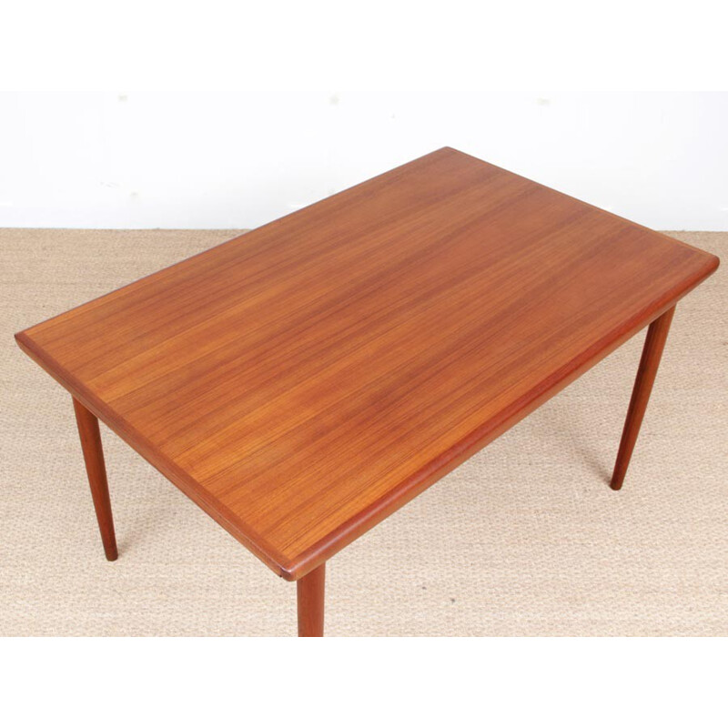 Scandinavian teak dining table with extensions 6-10 pers - 1950s