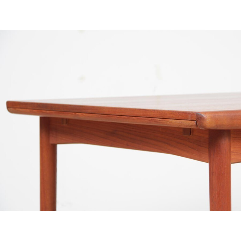 Scandinavian teak dining table with extensions 6-10 pers - 1950s