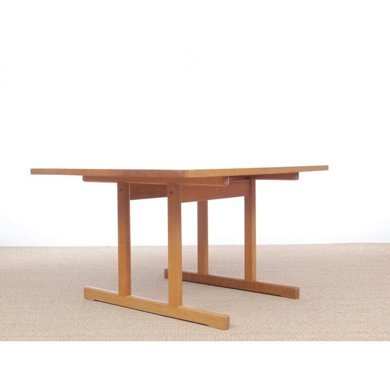 Scandinavian solid oak dining table by Borge Mogensen - 1970s