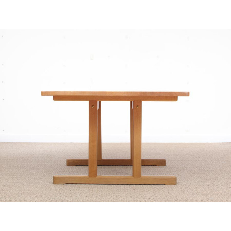 Scandinavian solid oak dining table by Borge Mogensen - 1970s