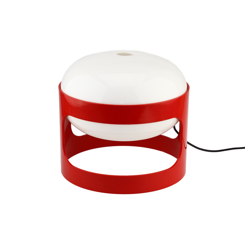 Vintage "KD27" Red Plastic Space Age Table Lamp by Joe Colombo for Kartell - 1980s