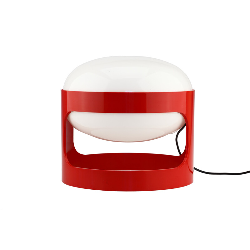 Vintage "KD27" Red Plastic Space Age Table Lamp by Joe Colombo for Kartell - 1980s