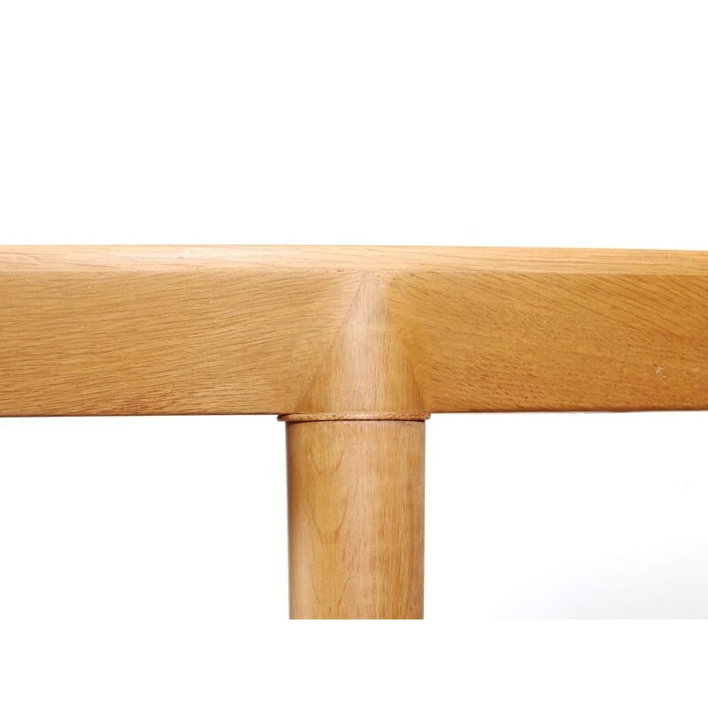 Vintage oak dining table by Erik Riisager-Hansen - 1970s