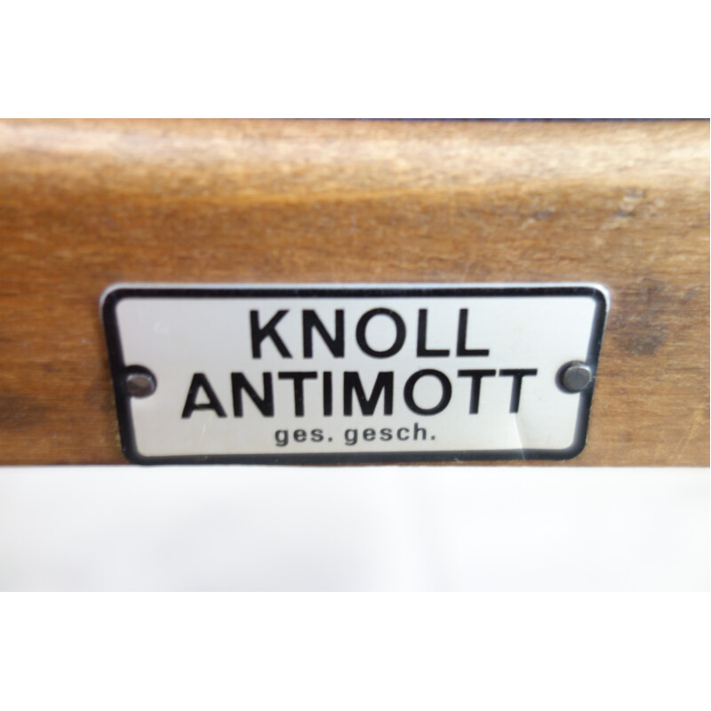 Fauteuil vintage en tissu bleu par Knoll Antimott - 1960