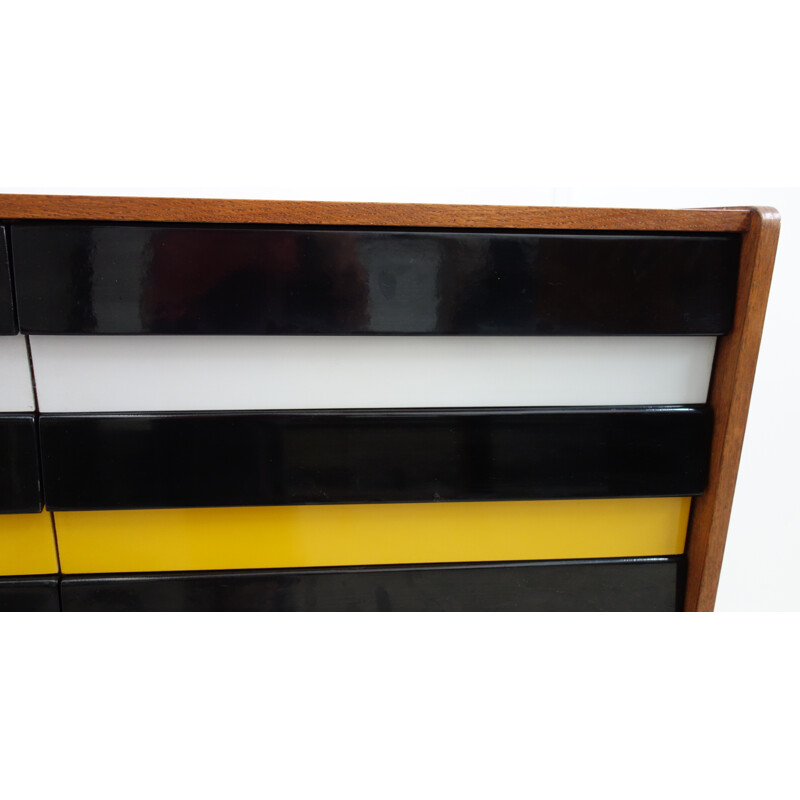 Vintage yellow "U450" chest of drawers by Jiri Jiroutek - 1960s