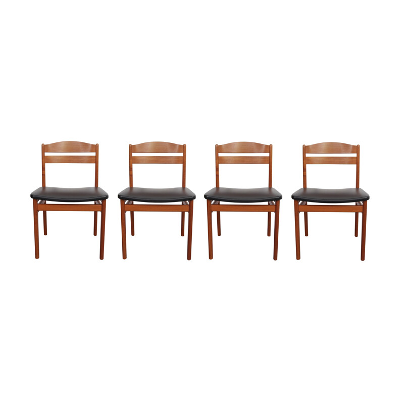 Set of 4 ding chairs teak - 1960s