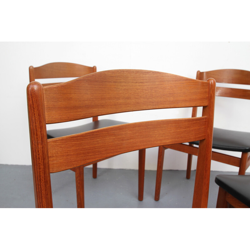 Set of 4 ding chairs teak - 1960s