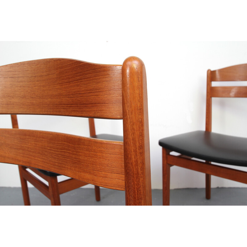 Set of 4 ding chairs teak - 1960s