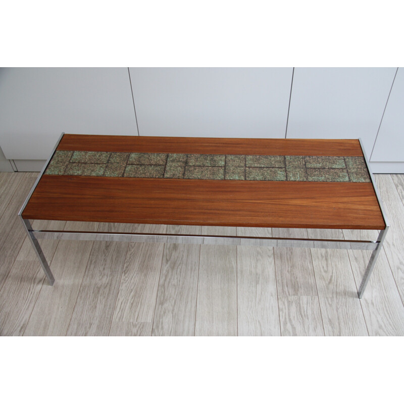Table basse vintage en bois - 1970