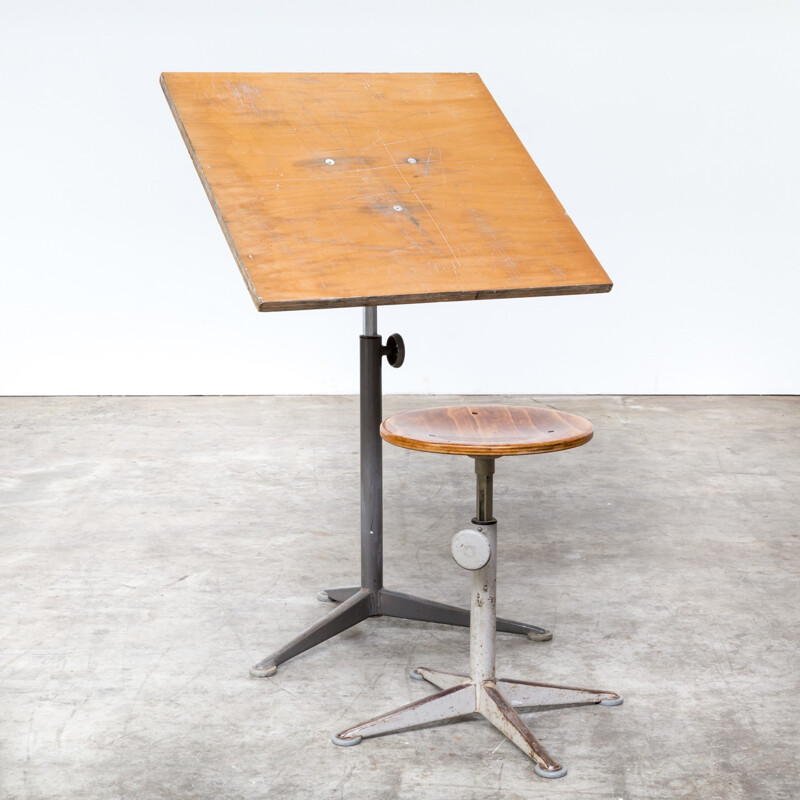 Friso Kramer drawing table set for Ahrend de Cirkel - 1960s