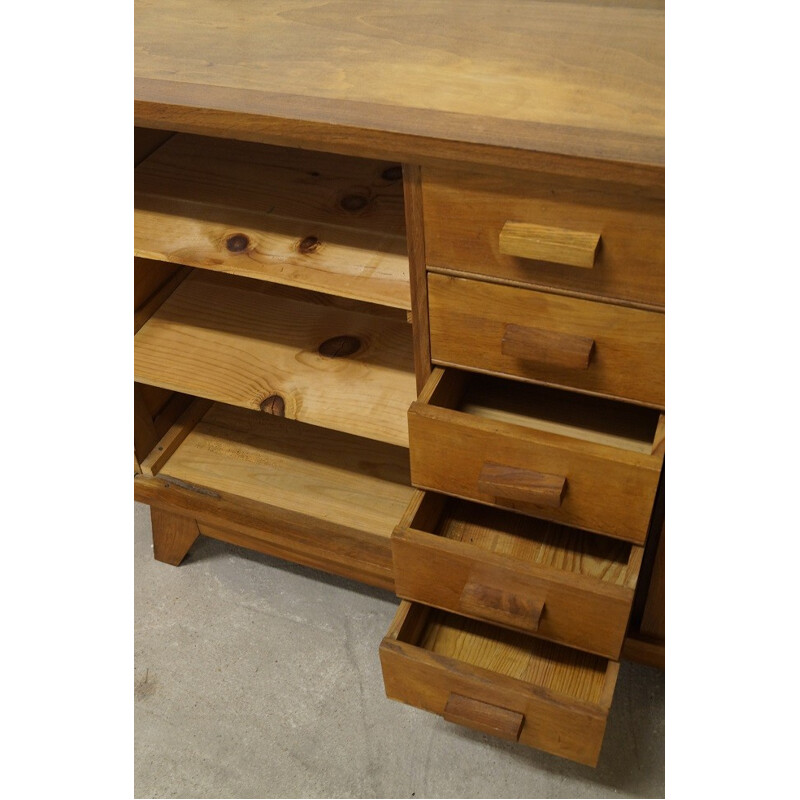 Sideboard in oak, René GABRIEL - 1950s