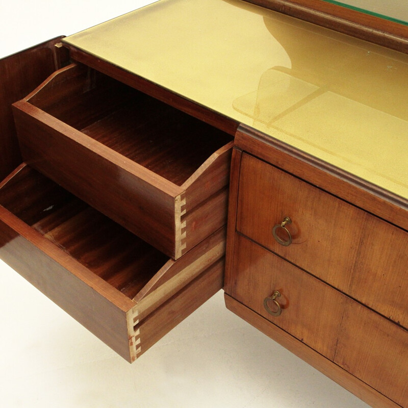 Vintage Italian chest of drawer with brass foots - 1950s