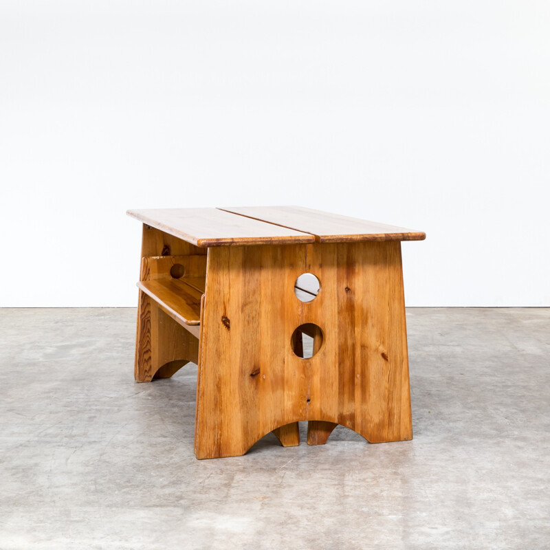 Gilbert Marklund pine table and beches for Furusnickarn AB - 1970s