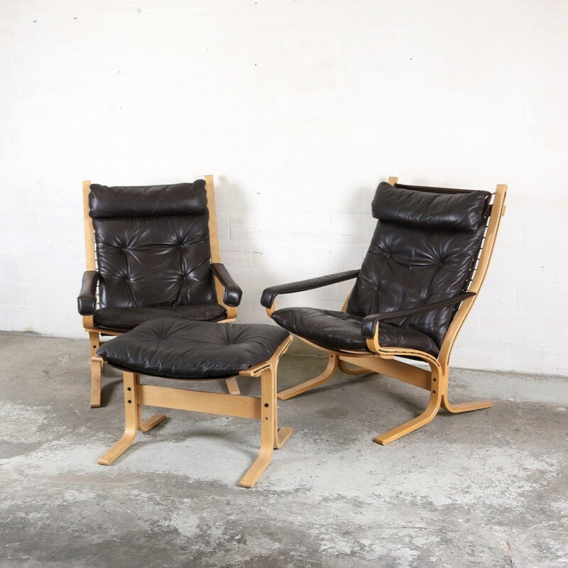 Paire de fauteuils lounge par Ingmar Relling pour Westnofa - 1970 