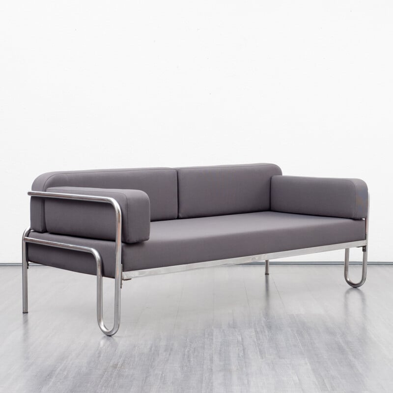Bauhaus sofa vintage, new upholstery - 1930s