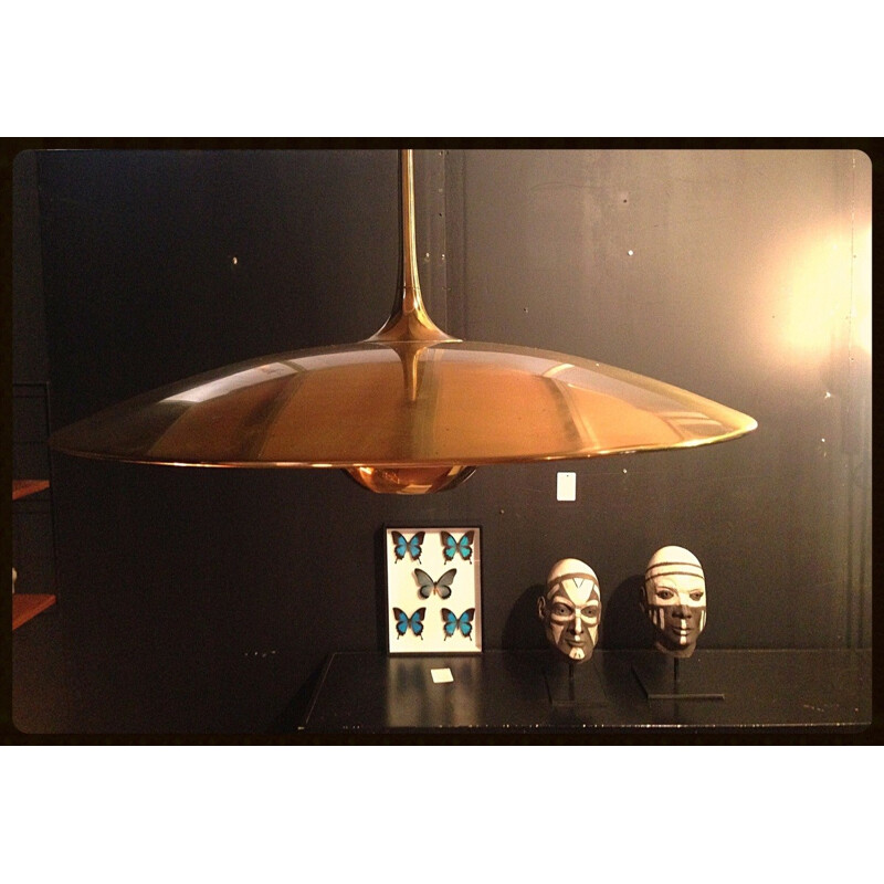 Hanging lamp "Onos 55" in brass, Florian SCHULZ - 1980s