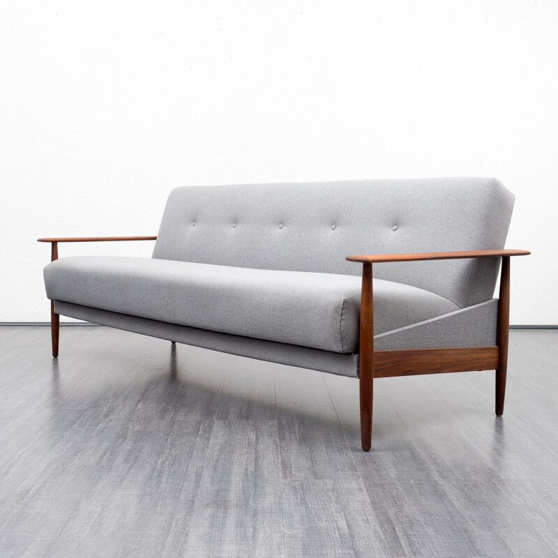 Teak vintage sofa, restored - 1960s