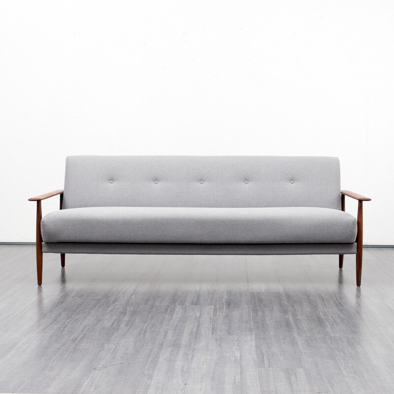 Teak vintage sofa, restored - 1960s