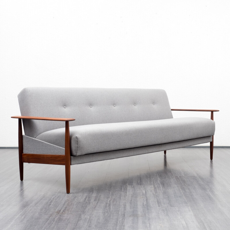 Teak vintage sofa, restored - 1960s