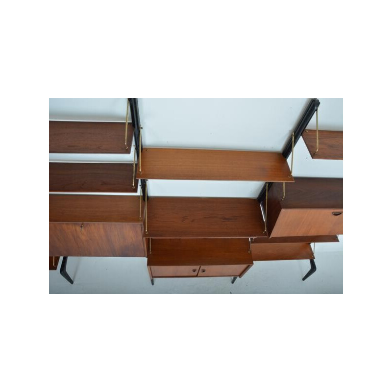 Desk- wall sytem with modular shelves by Louis Van Teeffelen - 1960s