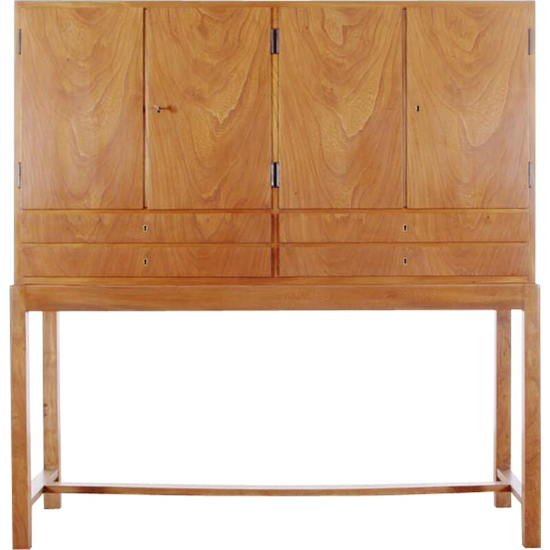 Vintage Scandinavian Cabinet in Elmwood - 1960s