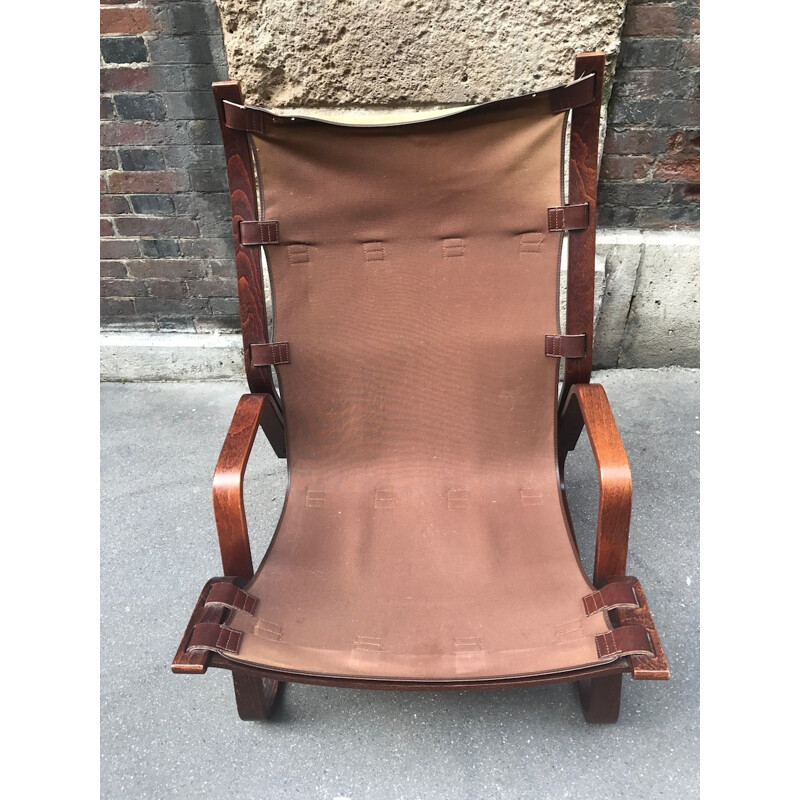 Paire de fauteuils vintage en wengé - 1970 