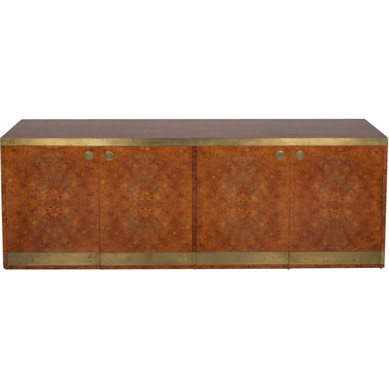 Veneered Elm and brass sideboard 1960s