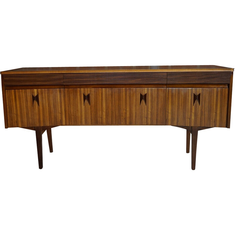 Curved sideboard made of Rosewood and wood by Zebrano - 1960s