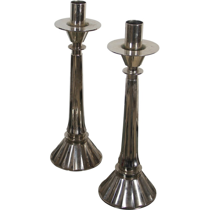 Pair of vintage candle holders - 1970s