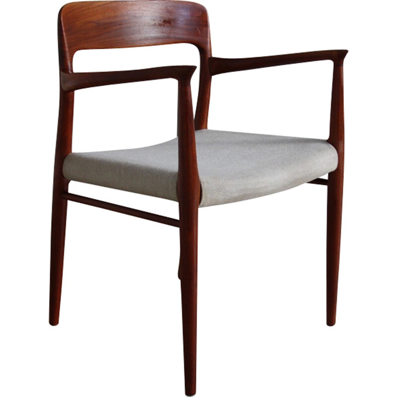 Vintage dining chair in teak with armrests, Model 56 by Niels Otto Möller for J.L.Möbelfabrik, Denmark - 1960s 