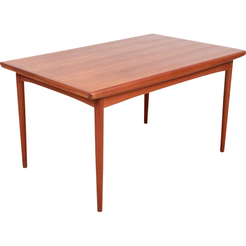 Scandinavian teak dining table with extensions 6-10 pers - 1950s