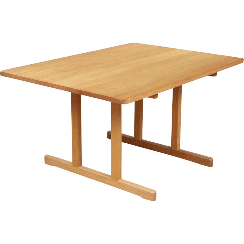 Scandinavian solid oak dining table by Borge Mogensen - 1970s