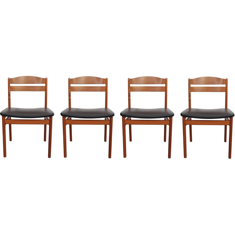 Set of 4 ding chairs teak - 1960s