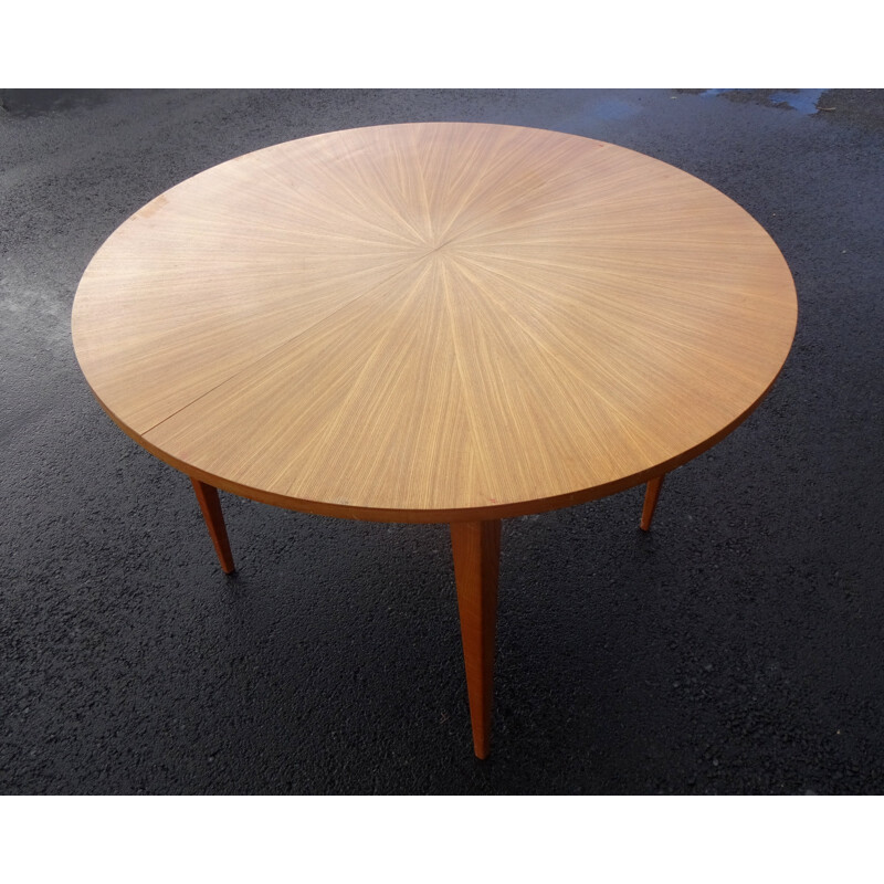 Vintage extendable dining table in oakwood - 1950s