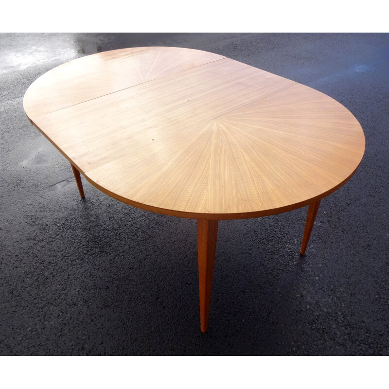 Vintage extendable dining table in oakwood - 1950s