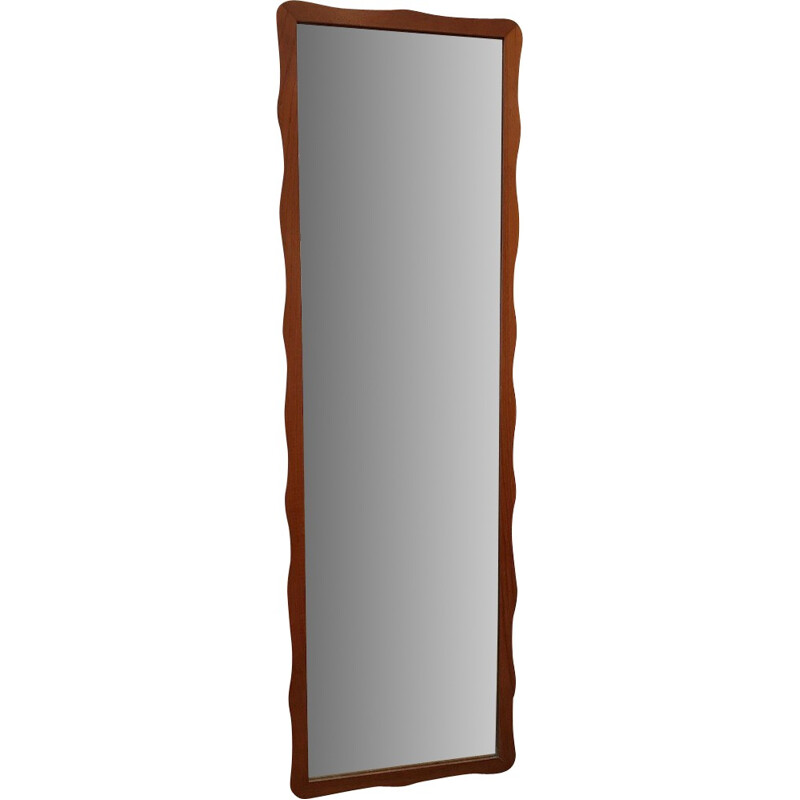 Large teak rectangular mirror - 1960s