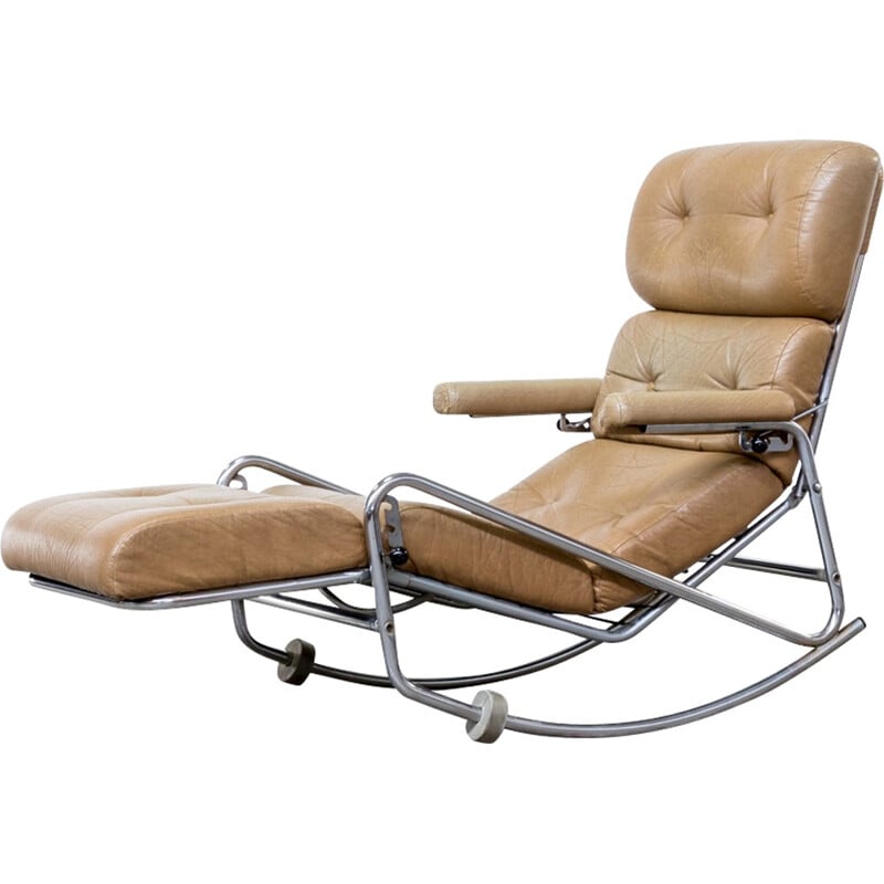 French lounge rocking chair for Lama - 1960s