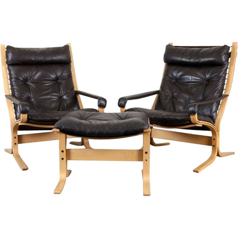 Paire de fauteuils lounge par Ingmar Relling pour Westnofa - 1970 