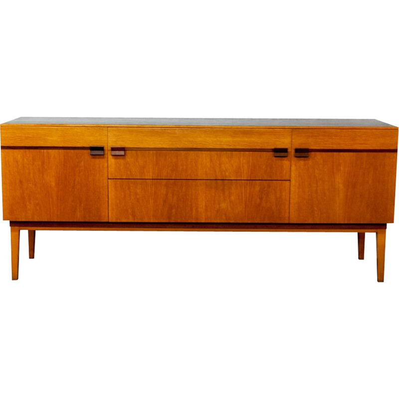 Vintage sideboard in clear teak produced by Nathan - 1960s