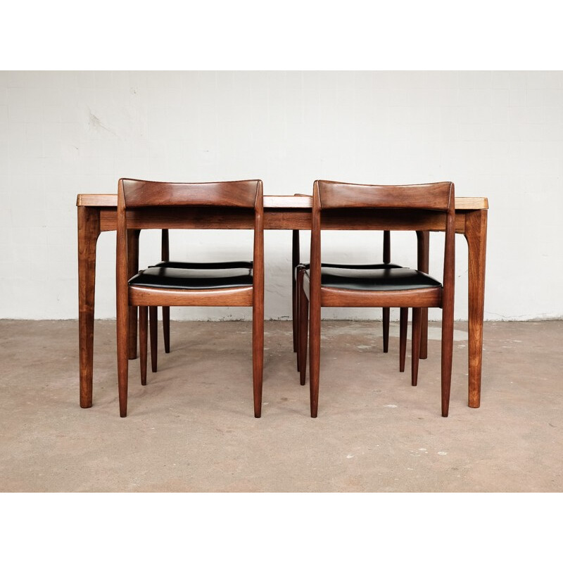 Table vintage en palissandre par Henning Kjaernulf pour Vejle - 1960